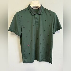 G/FORE MEN'S SKULL & TEES Golf Polo - M - GREEN - PREOWNED, LIKE NEW
